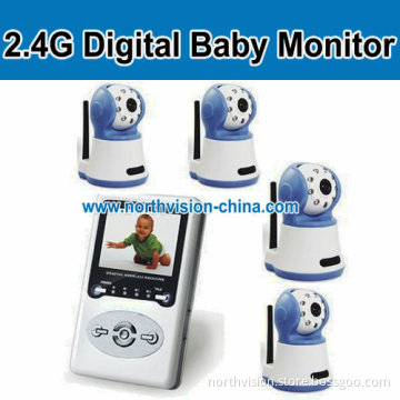 2.4 Inch Wireless Digital Baby Security Camera with 4 CH., Two Way Intercom, Range 200m (NG-386D)